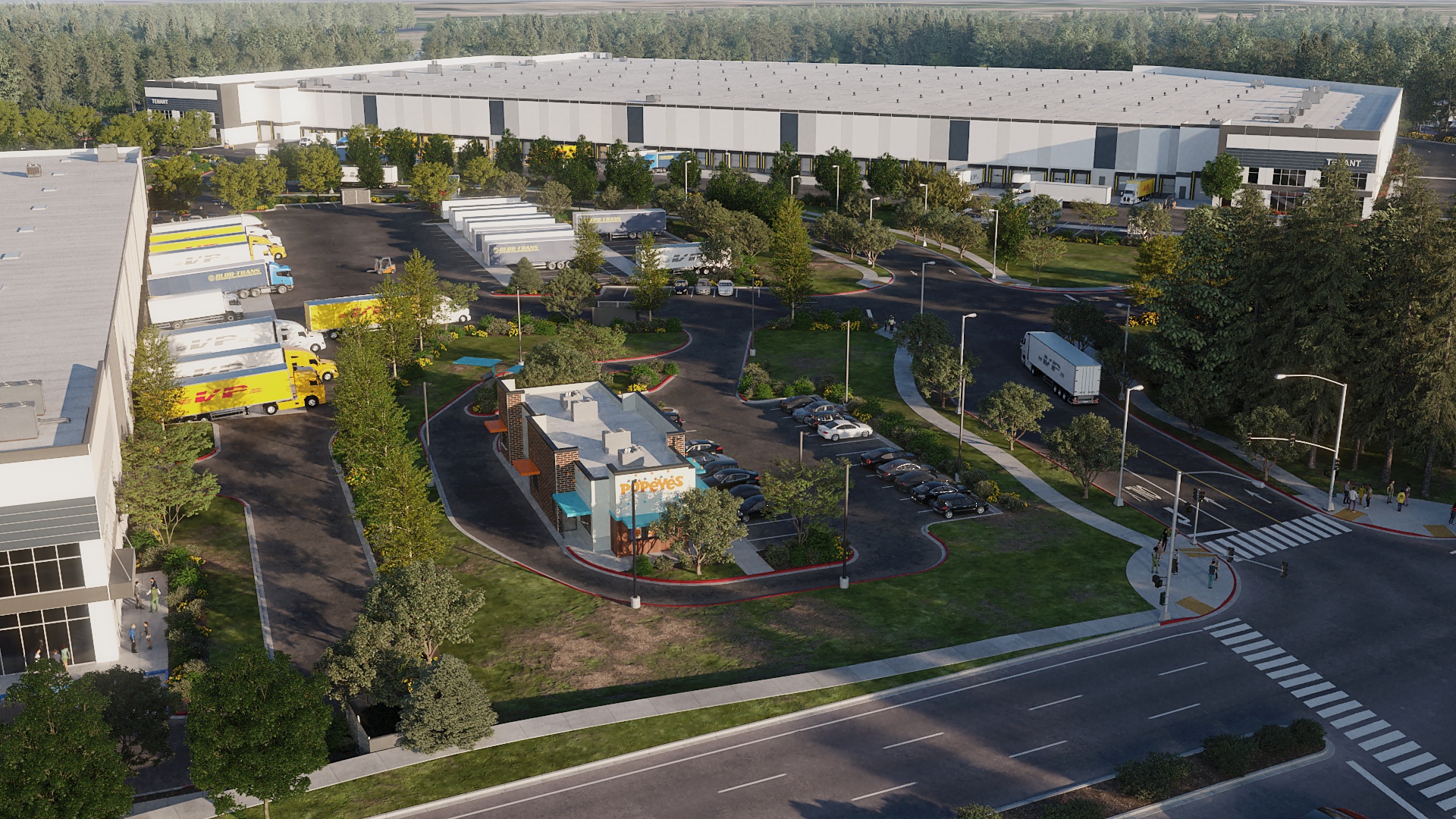 Industrial Park Architectural Visualization Rendering